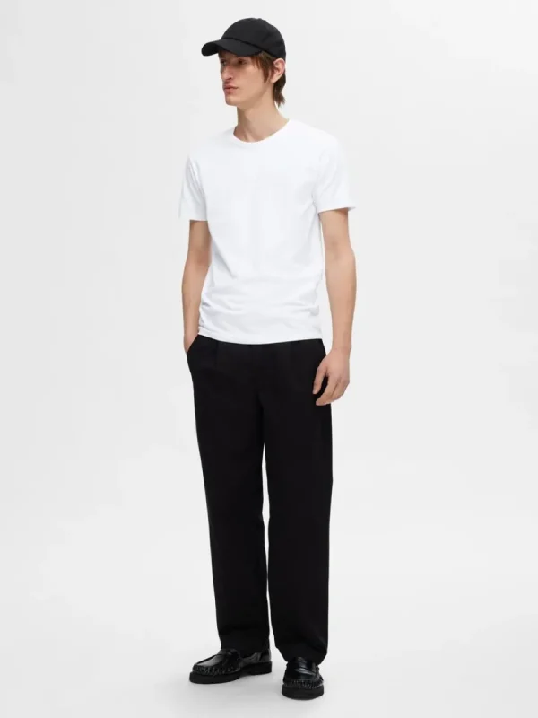 SELECTED 3-PACK BOMULL T-SHIRT White Outlet