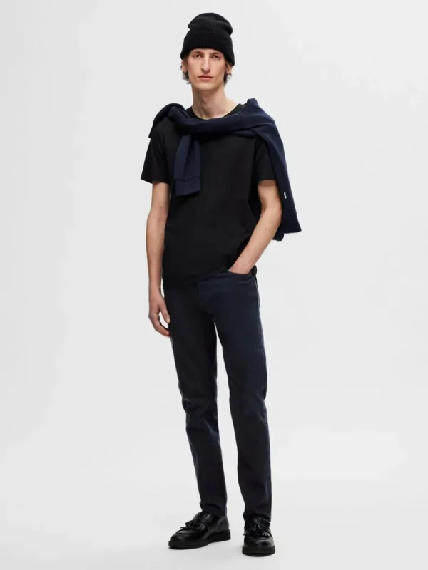 SELECTED 3-PACK BOMULL T-SHIRT Black Sale