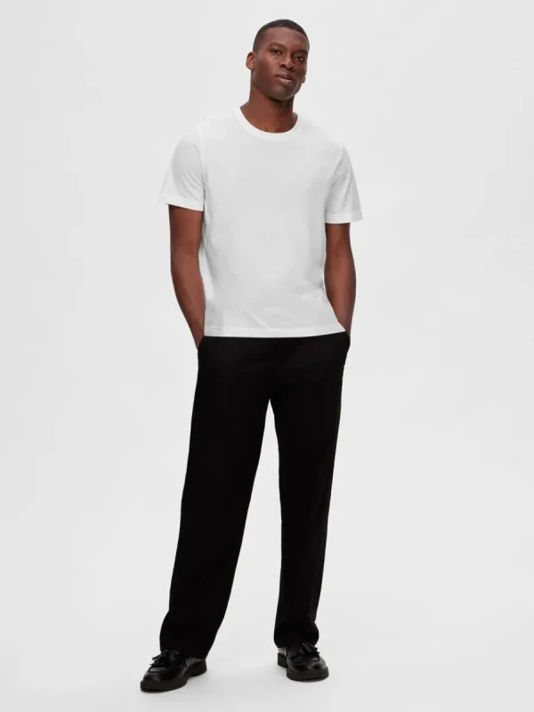 SELECTED 3-PACK BOMULL T-SHIRT Black New