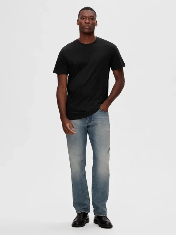 SELECTED 3-PACK BOMULL T-SHIRT Black Outlet