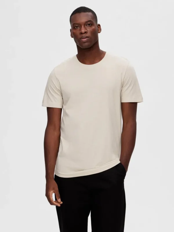 SELECTED 3-PACK BOMULL T-SHIRT Blue Outlet
