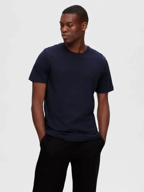 SELECTED 3-PACK BOMULL T-SHIRT Black New