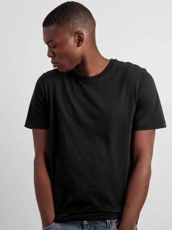 SELECTED 3-PACK BOMULL T-SHIRT Black Outlet
