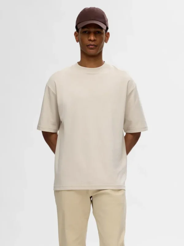 SELECTED 3-PACK RUNDRINGAD T-SHIRT Beige Best