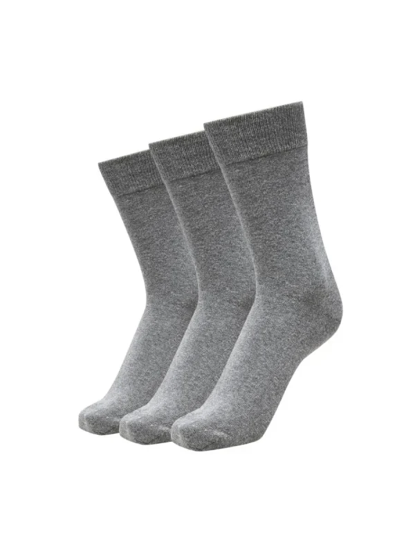 SELECTED 3-PACK STRUMPOR Grey Fashion