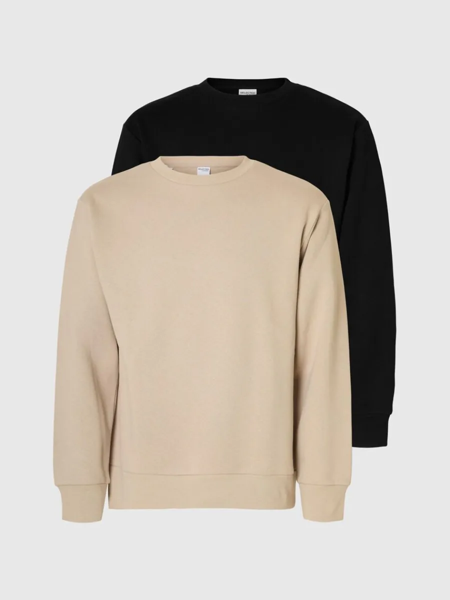 pack_sweatshirt_0-1.webp SELECTED 2-PACK SWEATSHIRT Beige Cheap