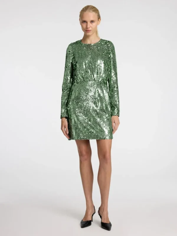 SELECTED PALJETT KORT KLÄNNING Green Cheap
