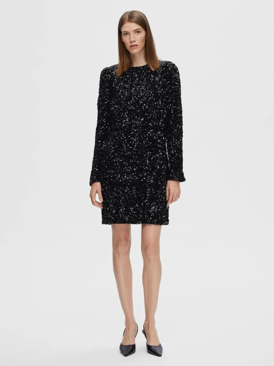paljett_kort_klnning_1.webp SELECTED PALJETT KORT KLÄNNING Black Best Sale