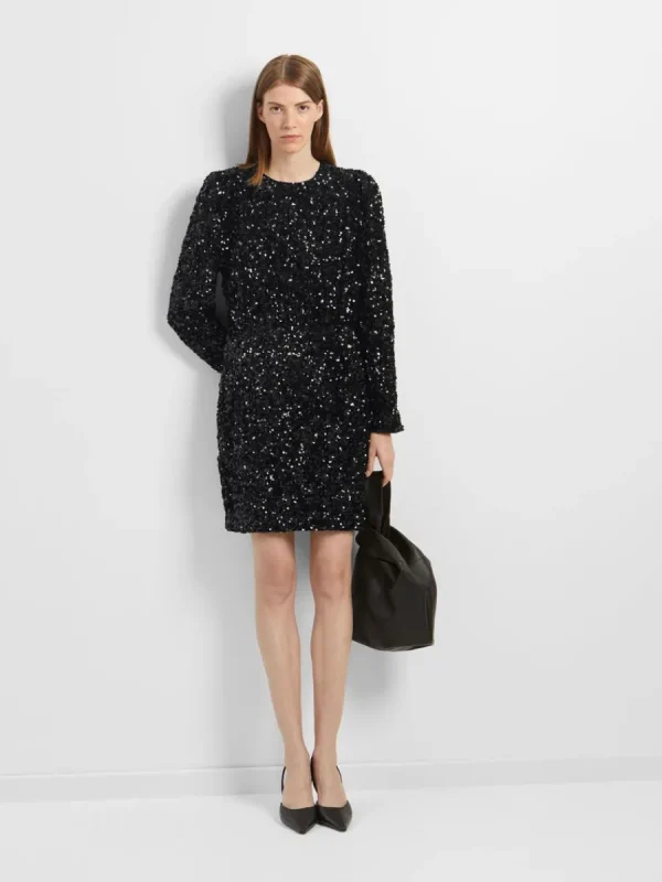 SELECTED PALJETT KORT KLÄNNING Black Best Sale