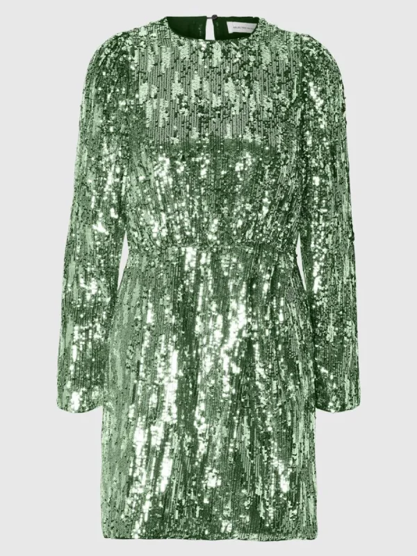 SELECTED PALJETT KORT KLÄNNING Green Cheap