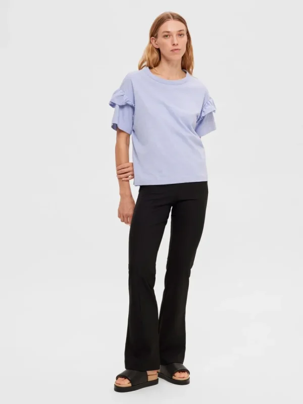 SELECTED PINTUCK UTSVÄNGDA BYXOR Black Flash Sale