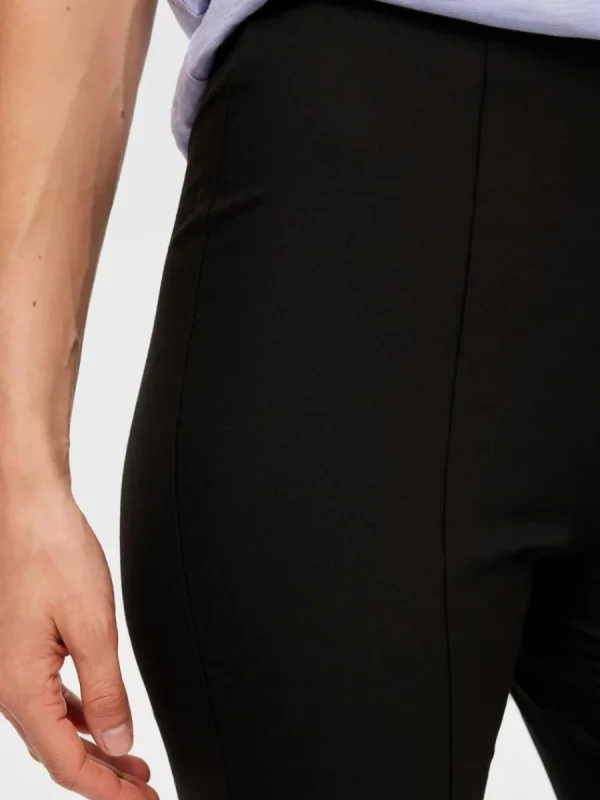 SELECTED PINTUCK UTSVÄNGDA BYXOR Black Flash Sale