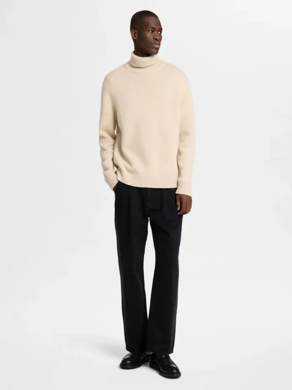 SELECTED POLOKRAGE TRÖJA Beige Discount