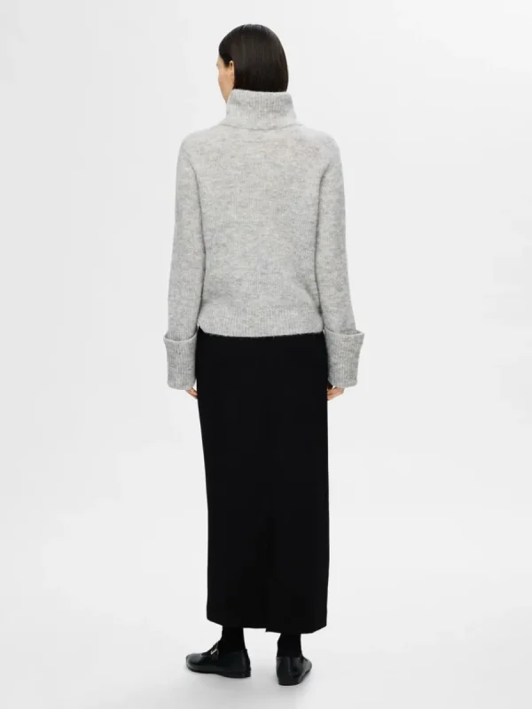 SELECTED POLOKRAGE TRÖJA Grey New