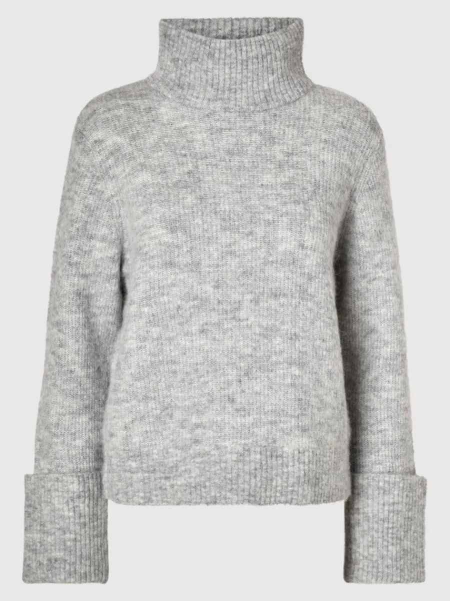 polokrage_trja_5-1.webp SELECTED POLOKRAGE TRÖJA Grey New