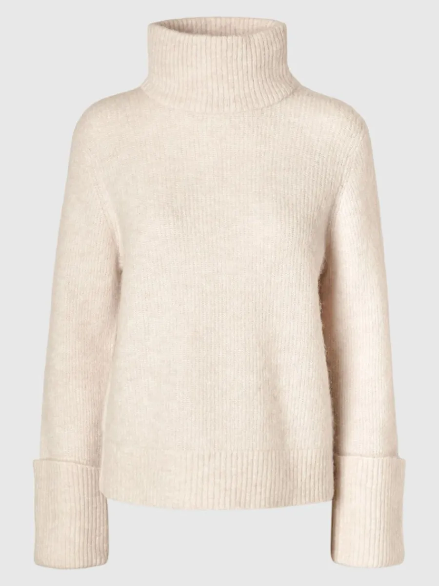 polokrage_trja_5.webp SELECTED POLOKRAGE TRÖJA Beige Hot