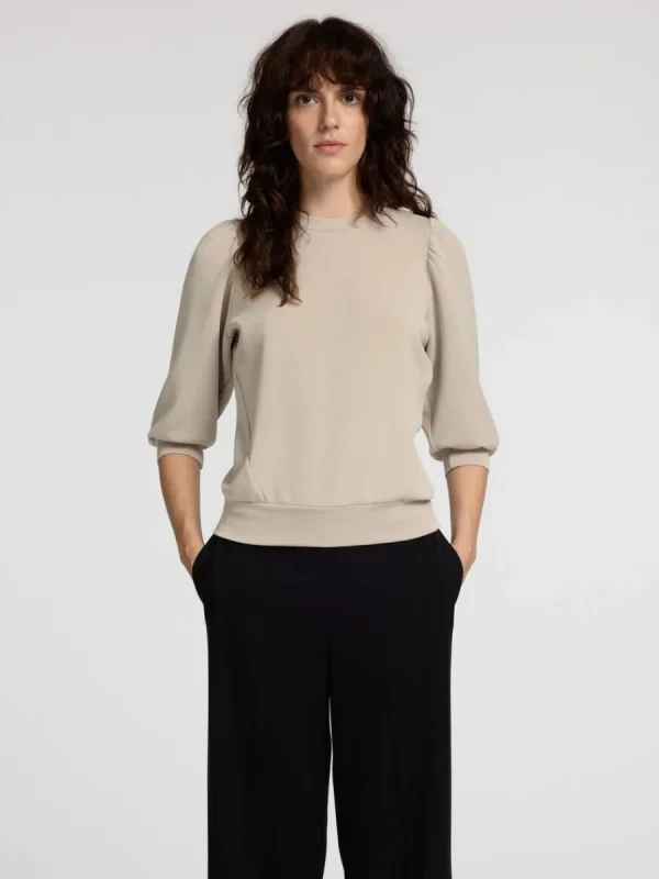 SELECTED PUFFÄRMAR SWEATSHIRT Beige New