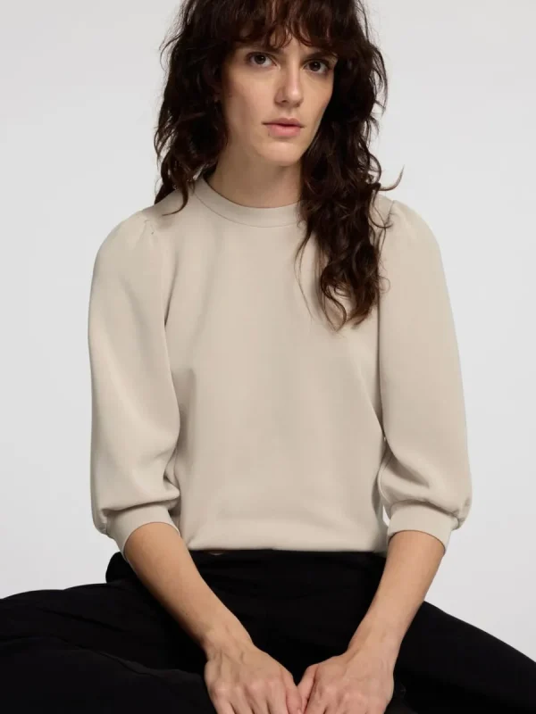 SELECTED PUFFÄRMAR SWEATSHIRT Beige New