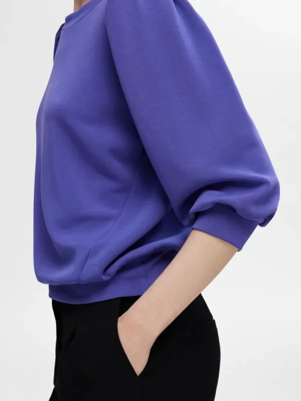 SELECTED PUFFÄRMAR SWEATSHIRT Purple Discount