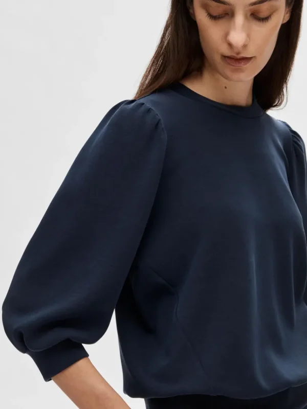 SELECTED PUFFÄRMAR SWEATSHIRT Blue Cheap