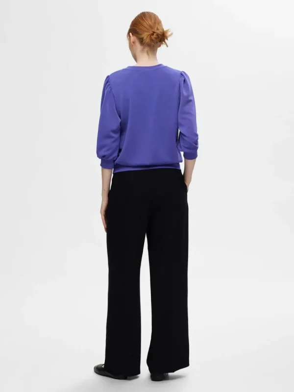 SELECTED PUFFÄRMAR SWEATSHIRT Purple Discount