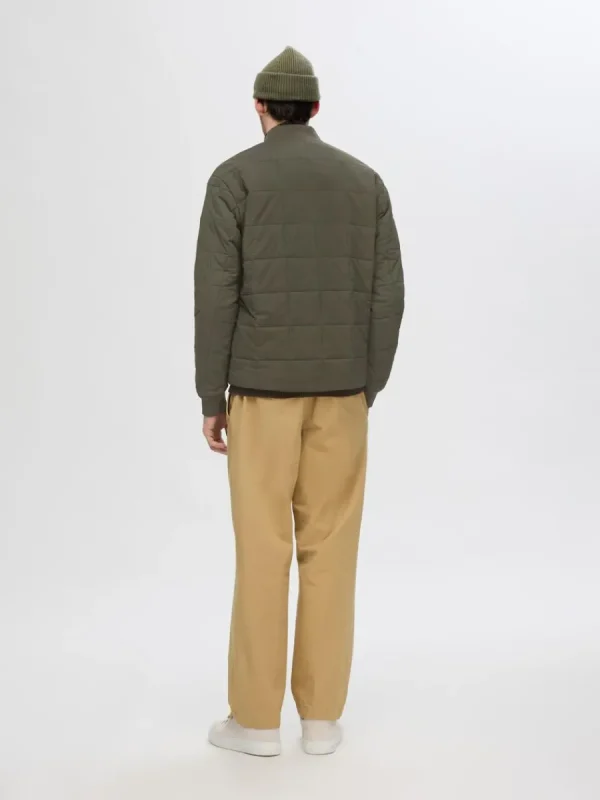 SELECTED QUILTAD BOMBERJACKA Grey Online