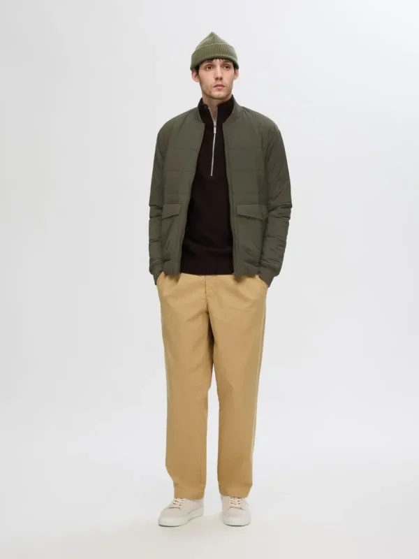 SELECTED QUILTAD BOMBERJACKA Grey Online