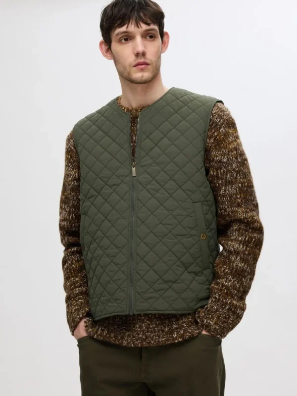 SELECTED QUILTAD VÄST Green Online