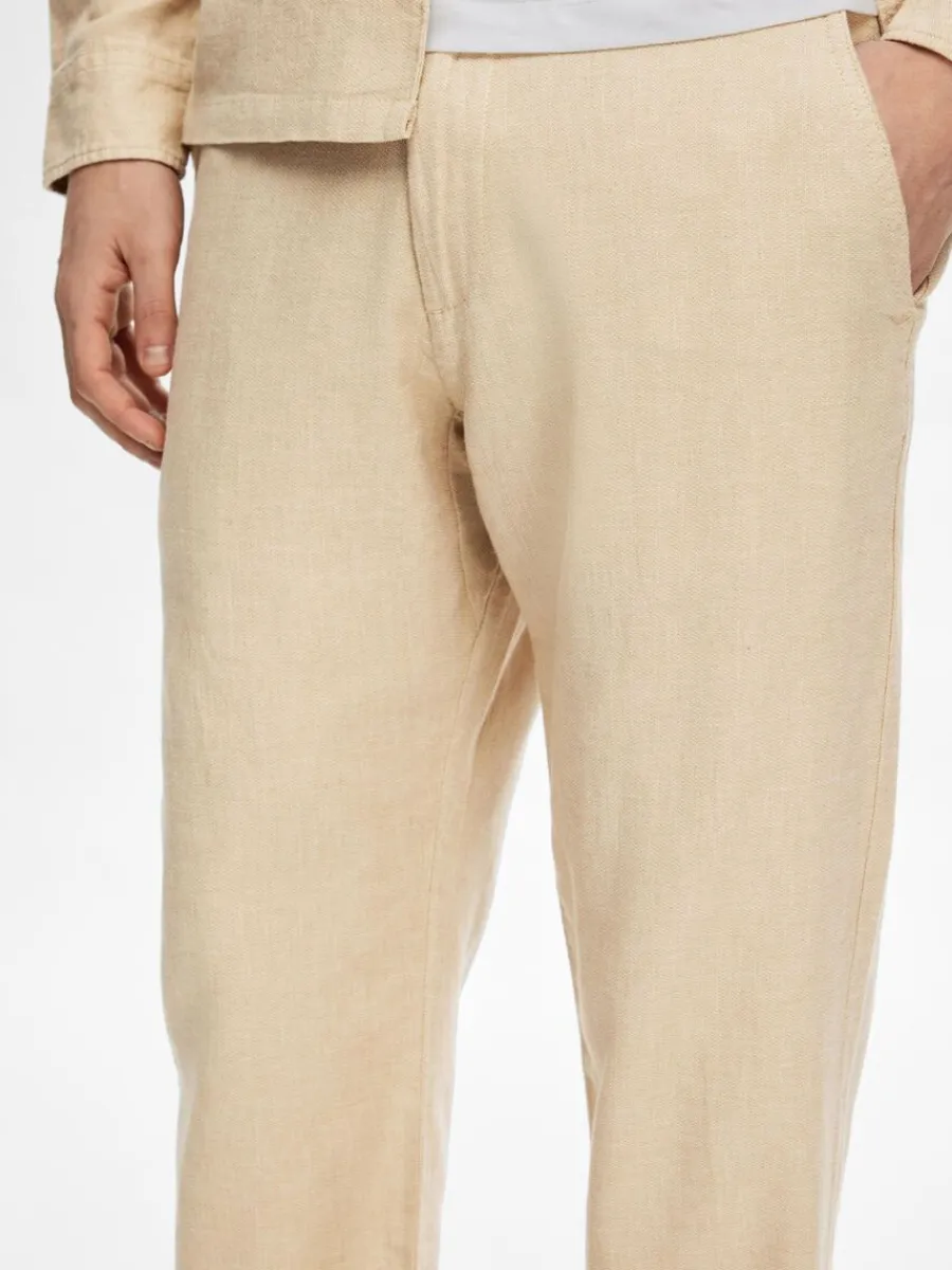 rak_passform_byxor_5-3.webp SELECTED RAK PASSFORM BYXOR Beige Best Sale