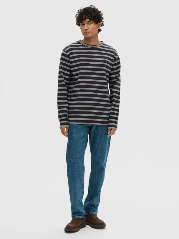 SELECTED RANDIG BOMULL SWEATSHIRT Blue Best