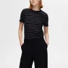 SELECTED RANDIG BOMULL T-SHIRT Black Clearance