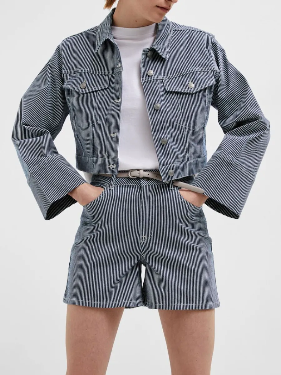 randig_jeansshorts_3.webp SELECTED RANDIG JEANSSHORTS Blue Cheap