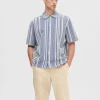 SELECTED RANDIG KORTÄRMAD SKJORTA Blue Fashion