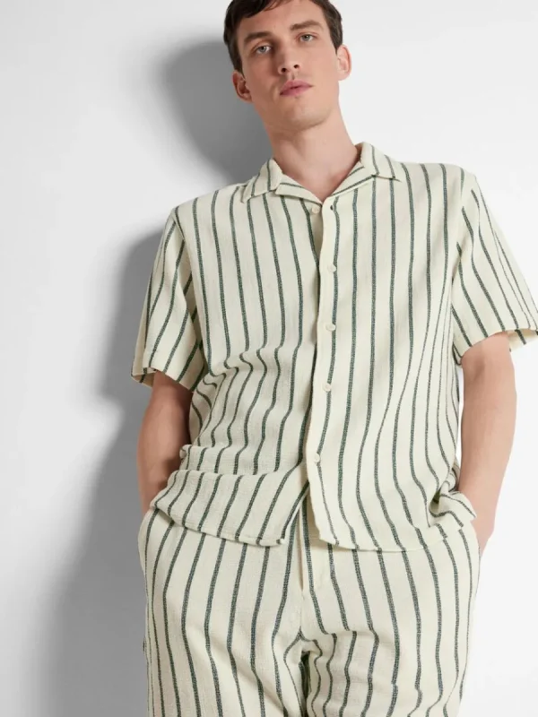 SELECTED RANDIG KORTÄRMAD SKJORTA Green Cheap