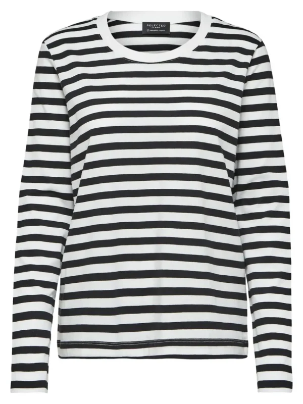 SELECTED RANDIG LÅNGÄRMAD T-SHIRT Black Sale