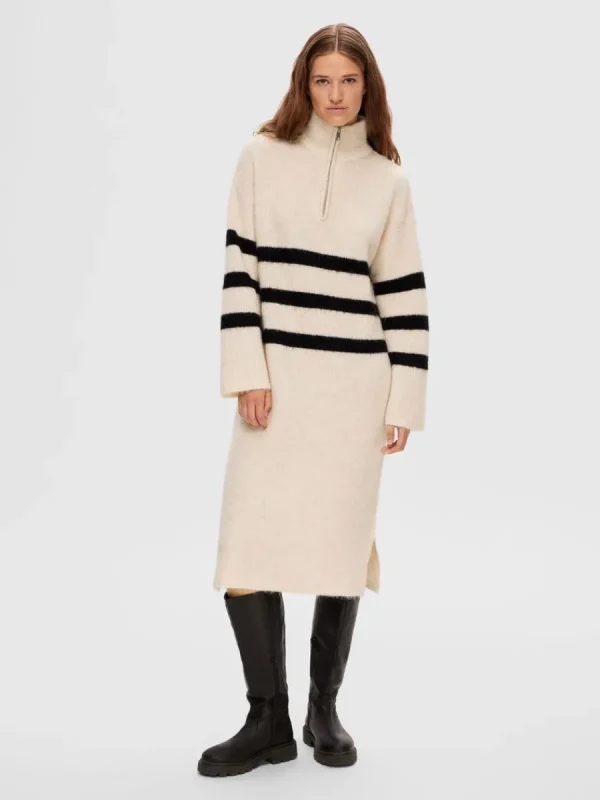 SELECTED RANDIG MIDIKLÄNNING Beige Online