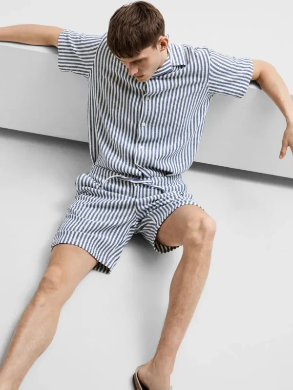 SELECTED RANDIG SHORTS Blue Hot