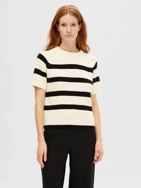 SELECTED RANDIG STICKAD TOPP White Discount