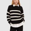 SELECTED RANDIG STICKAD TRÖJA Black Hot