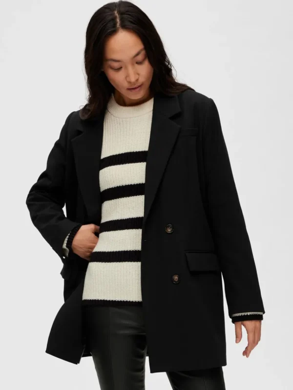 SELECTED RANDIG STICKAD TRÖJA White Online