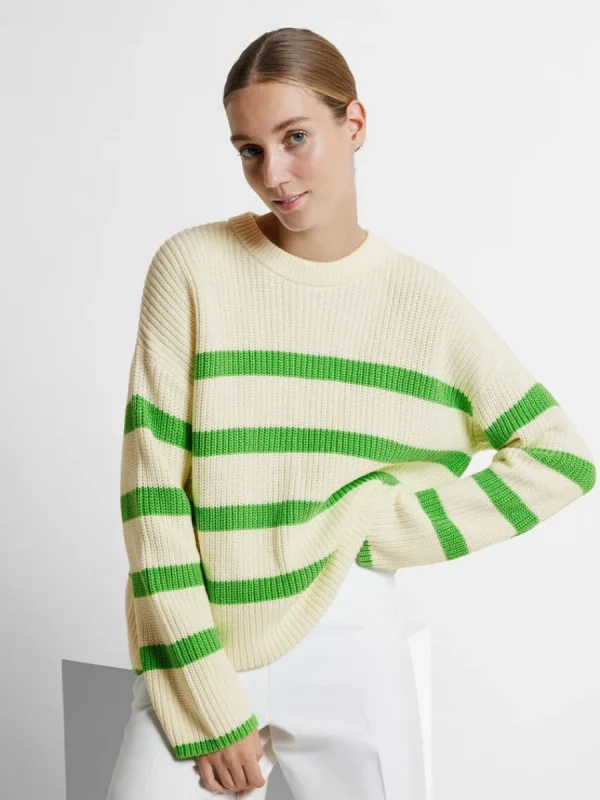 SELECTED RANDIG STICKAD TRÖJA Green Sale