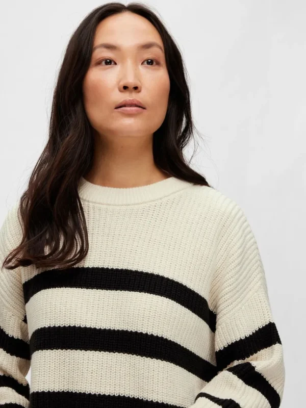 SELECTED RANDIG STICKAD TRÖJA White Online