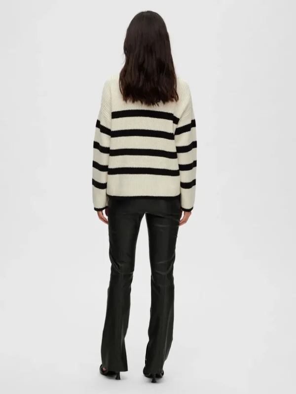 SELECTED RANDIG STICKAD TRÖJA White Online