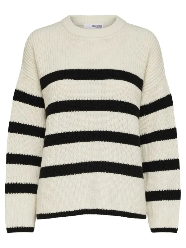 SELECTED RANDIG STICKAD TRÖJA White Online