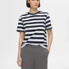 SELECTED RANDIG T-SHIRT Blue Cheap