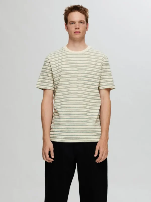 SELECTED RANDIG T-SHIRT Green Flash Sale