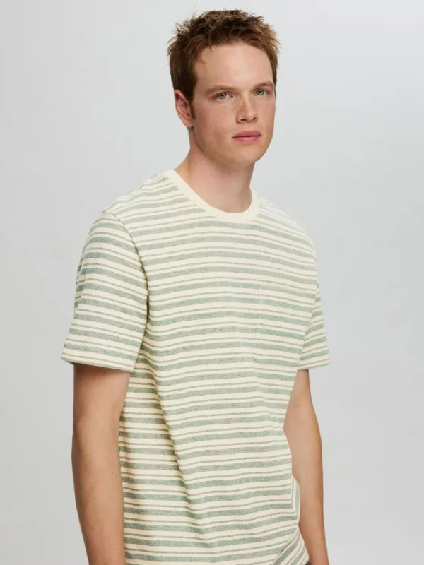 SELECTED RANDIG T-SHIRT Green Flash Sale