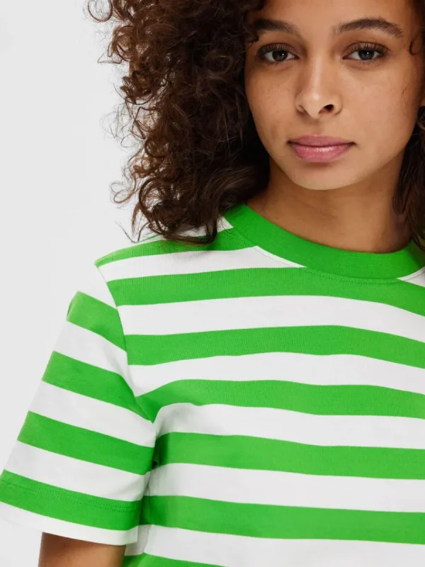 SELECTED RANDIG T-SHIRT Green Discount