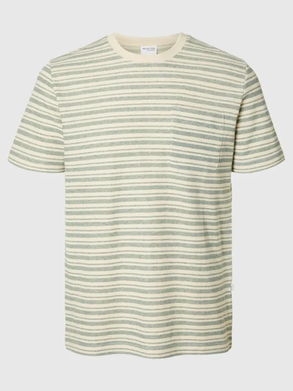 SELECTED RANDIG T-SHIRT Green Flash Sale