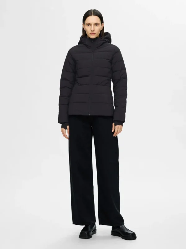 SELECTED RE:DOWN® KORT JACKA Black Hot